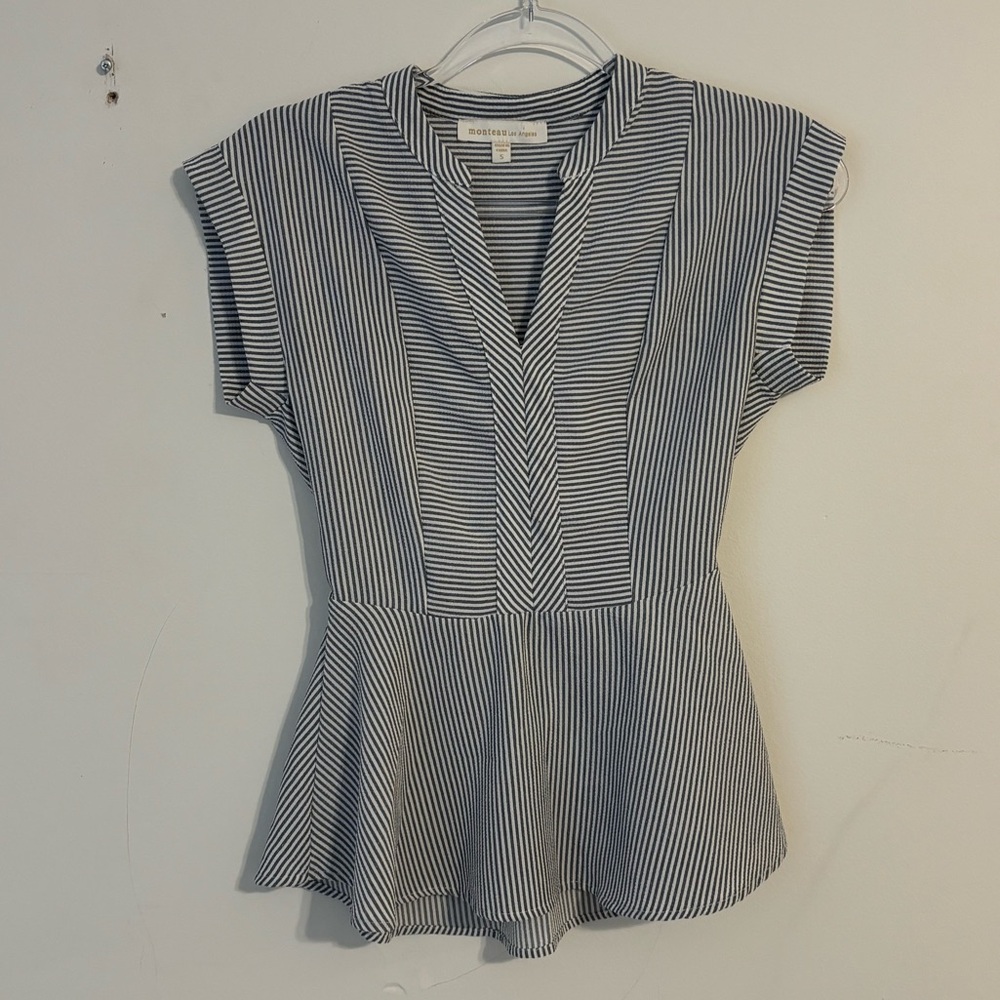 Striped Peplum Top